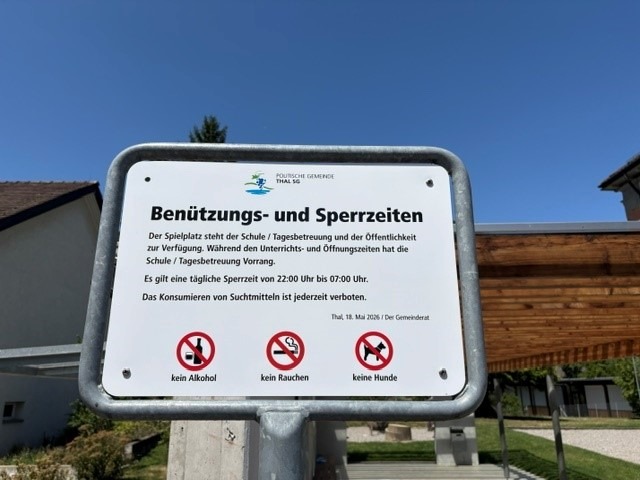 Spielplätze in der Gemeindeverwaltung Thal